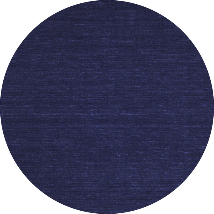 Round Abstract Blue Contemporary Rug, con195blu