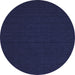 Round Abstract Blue Contemporary Rug, con195blu