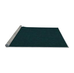 Sideview of Machine Washable Abstract Light Blue Contemporary Rug, wshcon195lblu