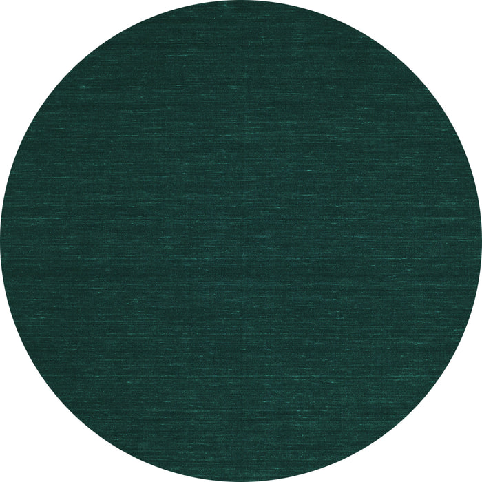 Round Machine Washable Abstract Turquoise Contemporary Area Rugs, wshcon195turq
