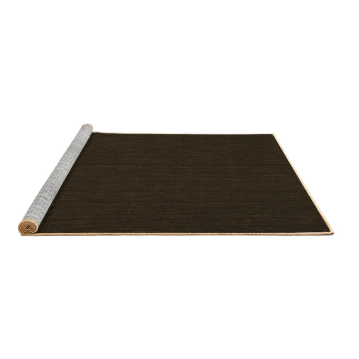 Sideview of Machine Washable Abstract Brown Contemporary Rug, wshcon195brn