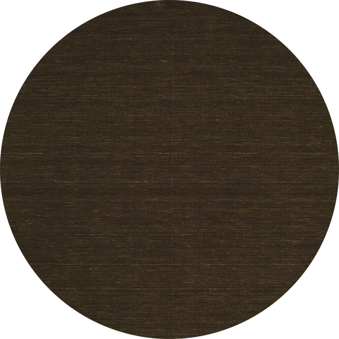 Round Abstract Brown Contemporary Rug, con195brn