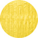 Round Machine Washable Solid Yellow Modern Rug, wshcon1960yw