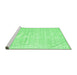 Sideview of Machine Washable Solid Emerald Green Modern Area Rugs, wshcon1960emgrn