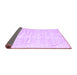 Sideview of Solid Purple Modern Rug, con1960pur