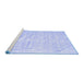 Sideview of Machine Washable Solid Blue Modern Rug, wshcon1960blu