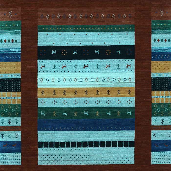 Machine Washable Abstract Light Blue Contemporary Rug, wshcon1961lblu