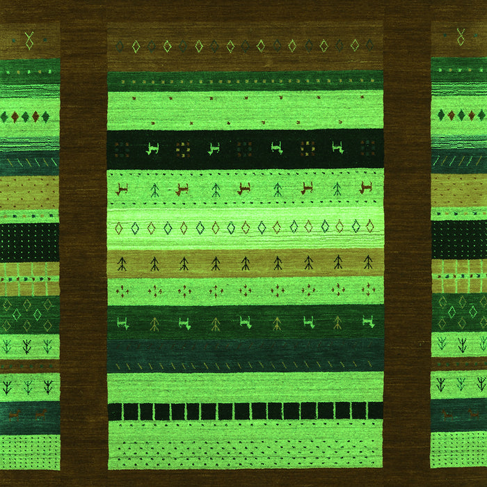 Abstract Green Contemporary Rug, con1961grn