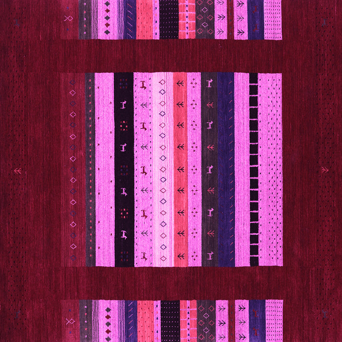 Square Machine Washable Abstract Pink Contemporary Rug, wshcon1961pnk