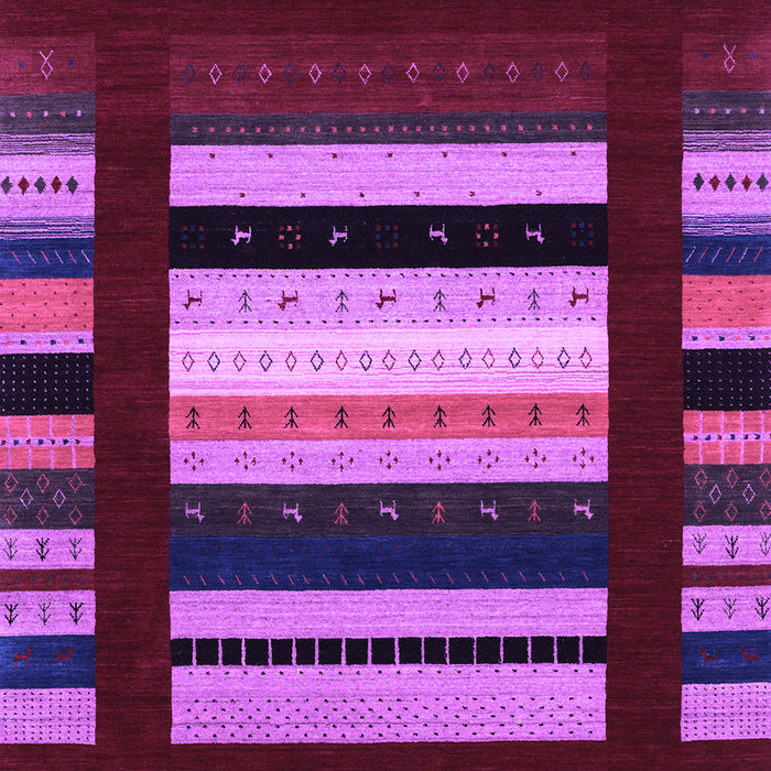 Machine Washable Abstract Purple Contemporary Area Rugs, wshcon1961pur