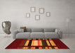 Machine Washable Abstract Orange Contemporary Area Rugs in a Living Room, wshcon1961org