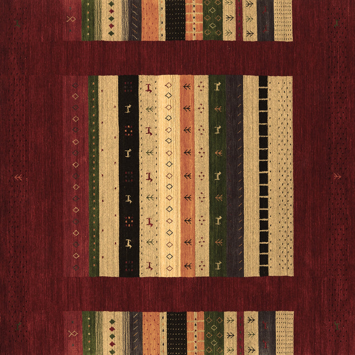 Square Machine Washable Abstract Brown Contemporary Rug, wshcon1961brn