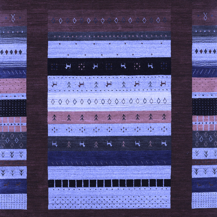 Abstract Blue Contemporary Rug, con1961blu