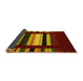 Sideview of Abstract Yellow Contemporary Rug, con1961yw