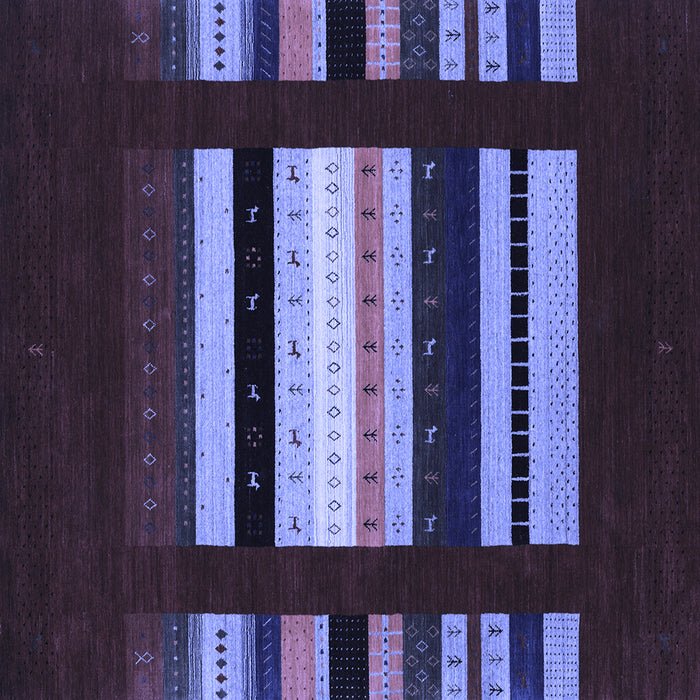 Square Abstract Blue Contemporary Rug, con1961blu