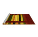 Sideview of Machine Washable Abstract Yellow Contemporary Rug, wshcon1961yw