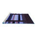 Sideview of Machine Washable Abstract Blue Contemporary Rug, wshcon1961blu