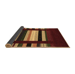 Sideview of Abstract Brown Contemporary Rug, con1961brn