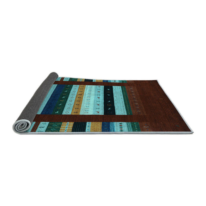 Sideview of Abstract Light Blue Contemporary Rug, con1961lblu