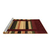 Sideview of Machine Washable Abstract Brown Contemporary Rug, wshcon1961brn