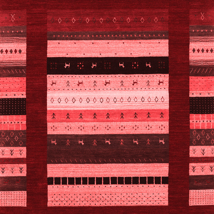 Abstract Red Contemporary Area Rugs