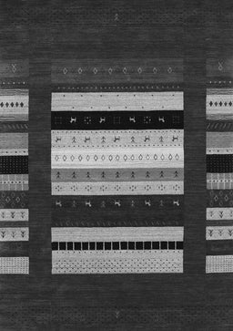 Abstract Gray Contemporary Rug, con1961gry