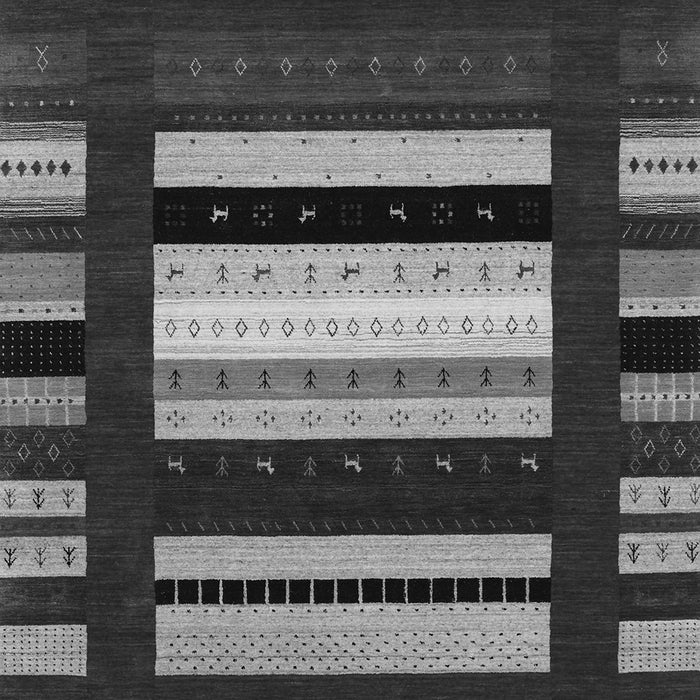 Abstract Gray Contemporary Rug, con1961gry