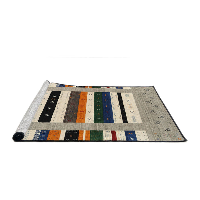 Serging Thickness of Machine Washable Contemporary Brown Rug, wshcon1962