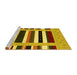 Sideview of Machine Washable Abstract Yellow Contemporary Rug, wshcon1962yw