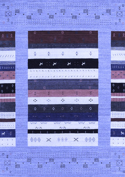 Abstract Blue Contemporary Rug, con1962blu