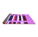 Sideview of Abstract Purple Contemporary Rug, con1962pur