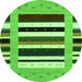 Square Abstract Green Contemporary Rug, con1962grn