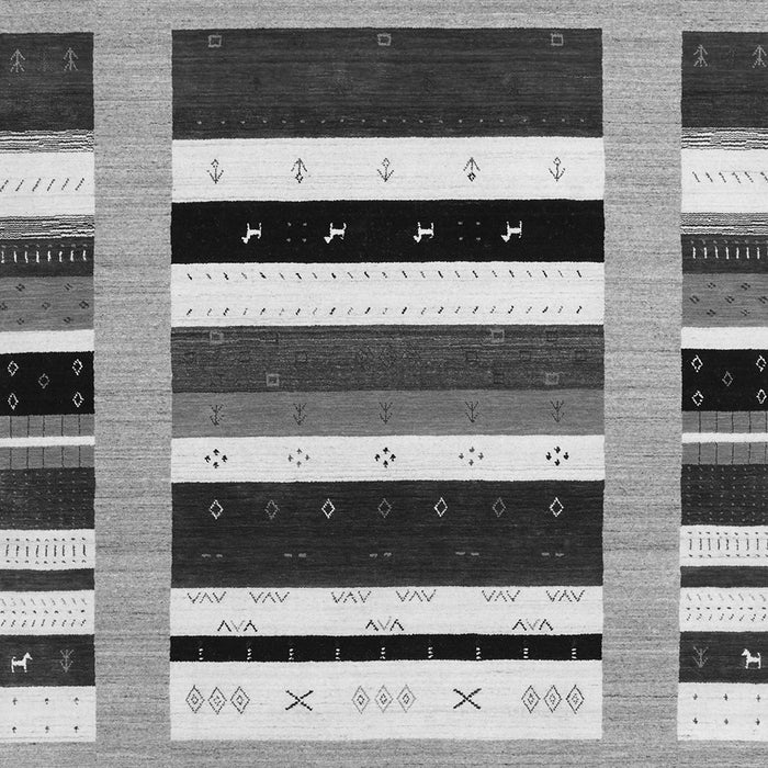 Abstract Gray Contemporary Rug, con1962gry