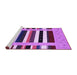 Sideview of Machine Washable Abstract Purple Contemporary Area Rugs, wshcon1962pur