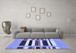 Machine Washable Abstract Blue Contemporary Rug in a Living Room, wshcon1962blu