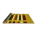 Sideview of Abstract Yellow Contemporary Rug, con1962yw