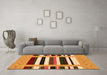 Machine Washable Abstract Orange Contemporary Area Rugs in a Living Room, wshcon1962org