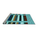 Sideview of Machine Washable Abstract Light Blue Contemporary Rug, wshcon1962lblu