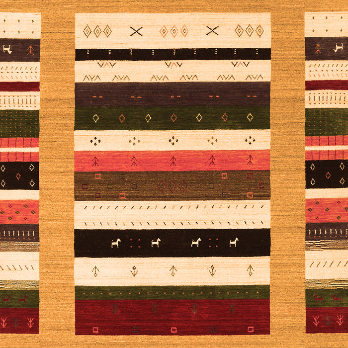 Serging Thickness of Machine Washable Abstract Orange Contemporary Area Rugs, wshcon1962org