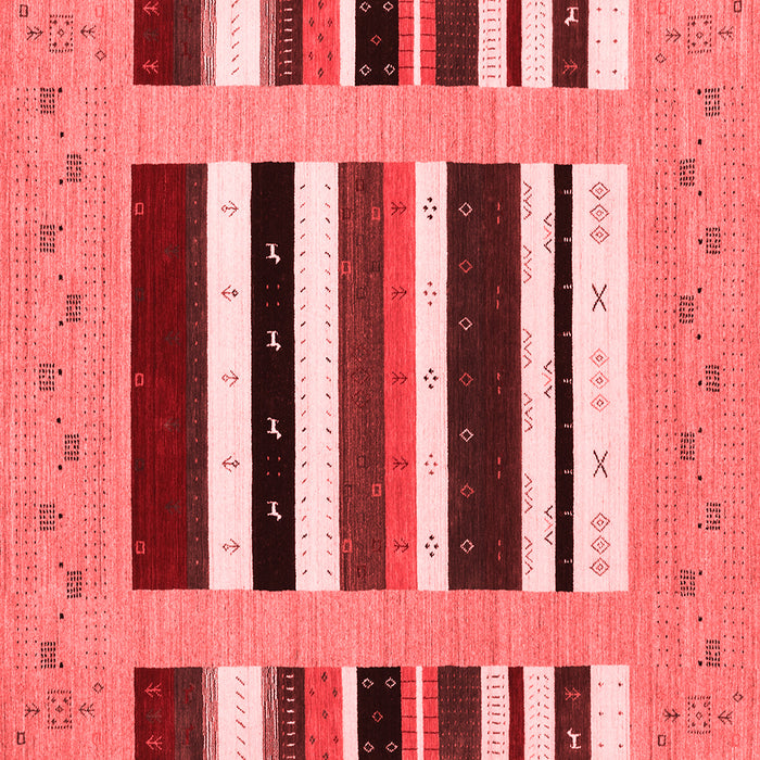 Machine Washable Abstract Red Contemporary Rug, wshcon1962red