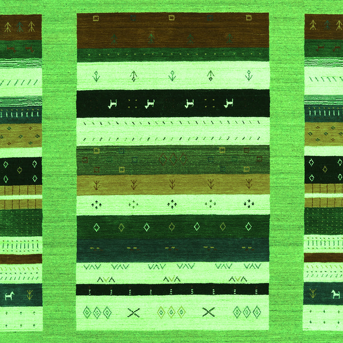 Abstract Green Contemporary Rug, con1962grn