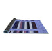 Sideview of Abstract Blue Contemporary Rug, con1962blu