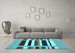 Machine Washable Abstract Light Blue Contemporary Rug in a Living Room, wshcon1962lblu