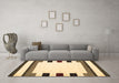 Machine Washable Solid Brown Modern Rug in a Living Room,, wshcon1963brn