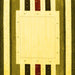 Square Machine Washable Solid Yellow Modern Rug, wshcon1963yw