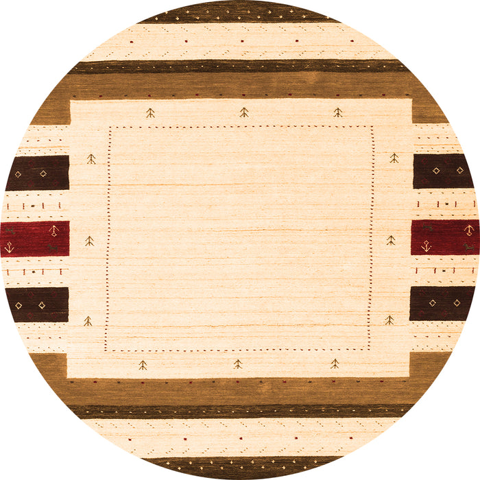 Square Solid Orange Modern Rug, con1963org