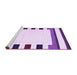 Sideview of Machine Washable Solid Purple Modern Area Rugs, wshcon1963pur