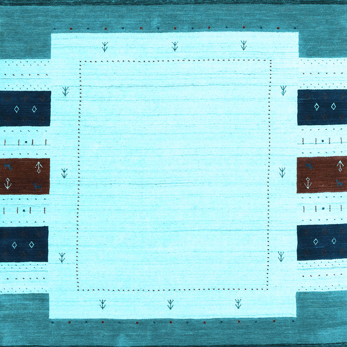 Machine Washable Solid Light Blue Modern Rug, wshcon1963lblu