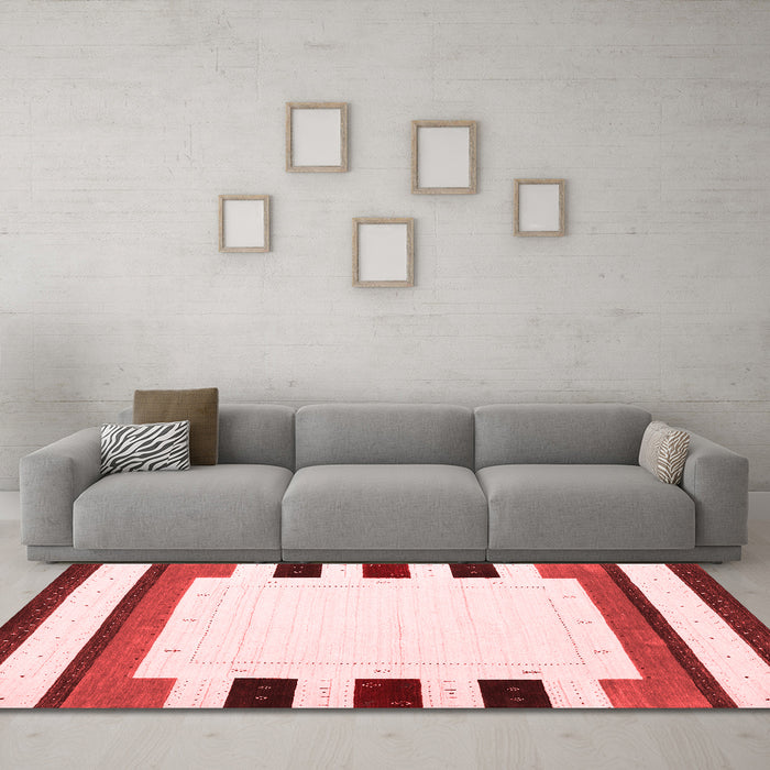 Modern Red Washable Rugs