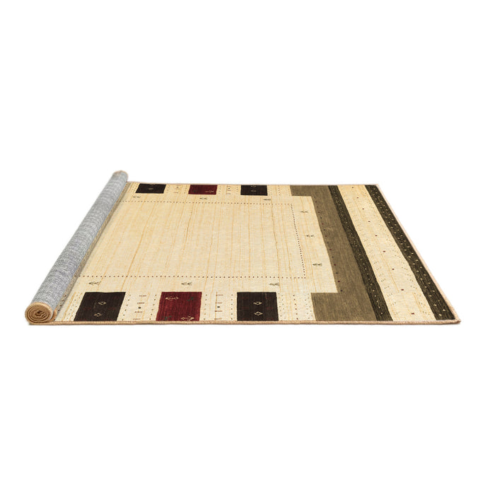 Sideview of Machine Washable Solid Brown Modern Rug, wshcon1963brn